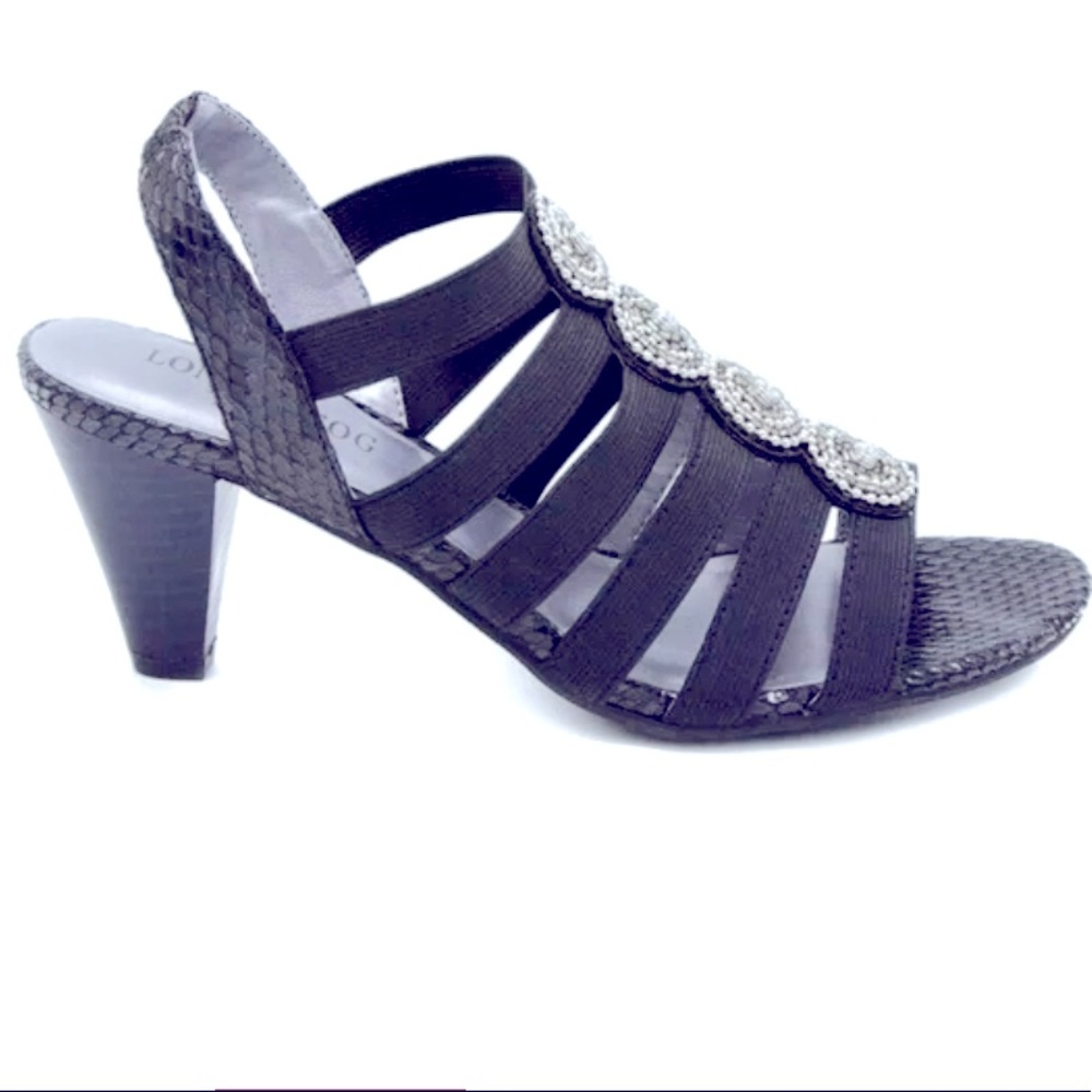 London Fog LFW-NANCI Dress Sandals Size 7M (Navy)